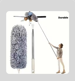Extendable Microfiber Duster Long Stainless Steel